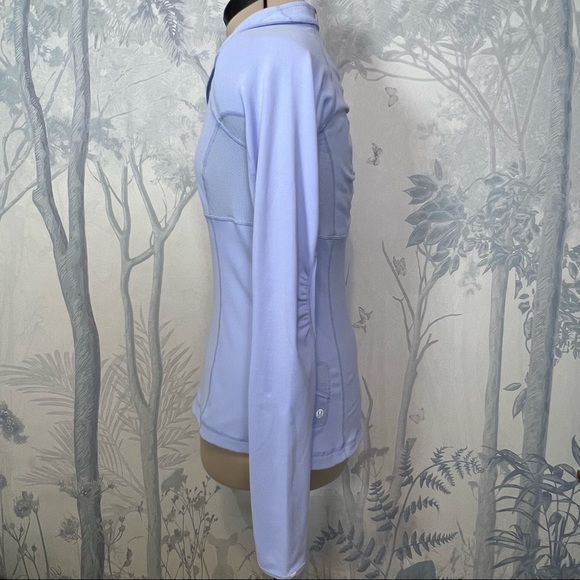 Lululemon Run Switch Back 1/2 Zip Long Sleeve Lavender Dusk Heathered 8 #W3278S - Picture 4 of 15